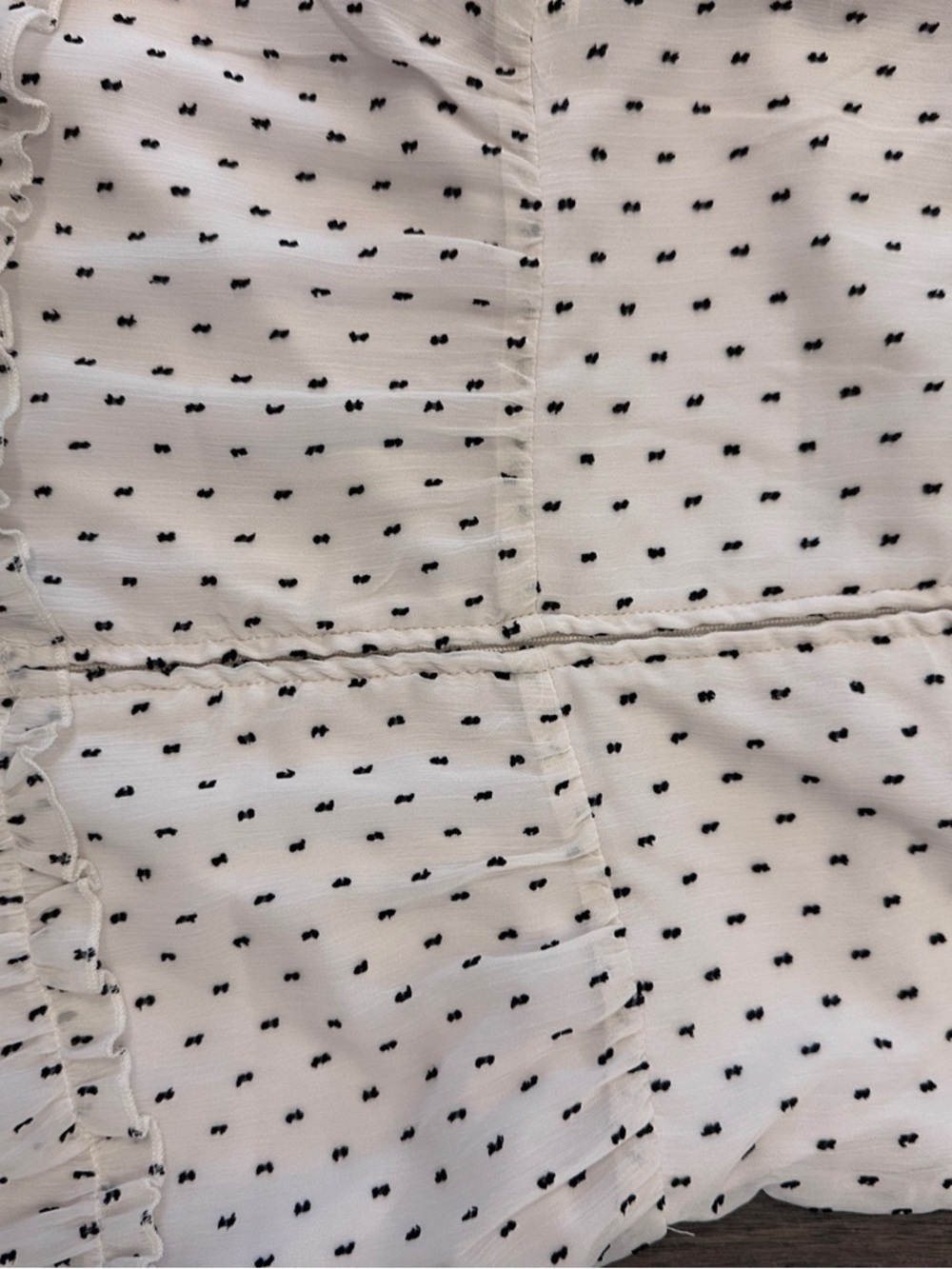 Cream Ruffle Dress - Picture 3 of 6